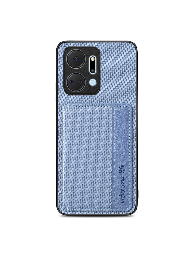 S-TOP Case For Honor X7A Carbon Fiber Magnetic Card Wallet Bag Phone Case - Image 2