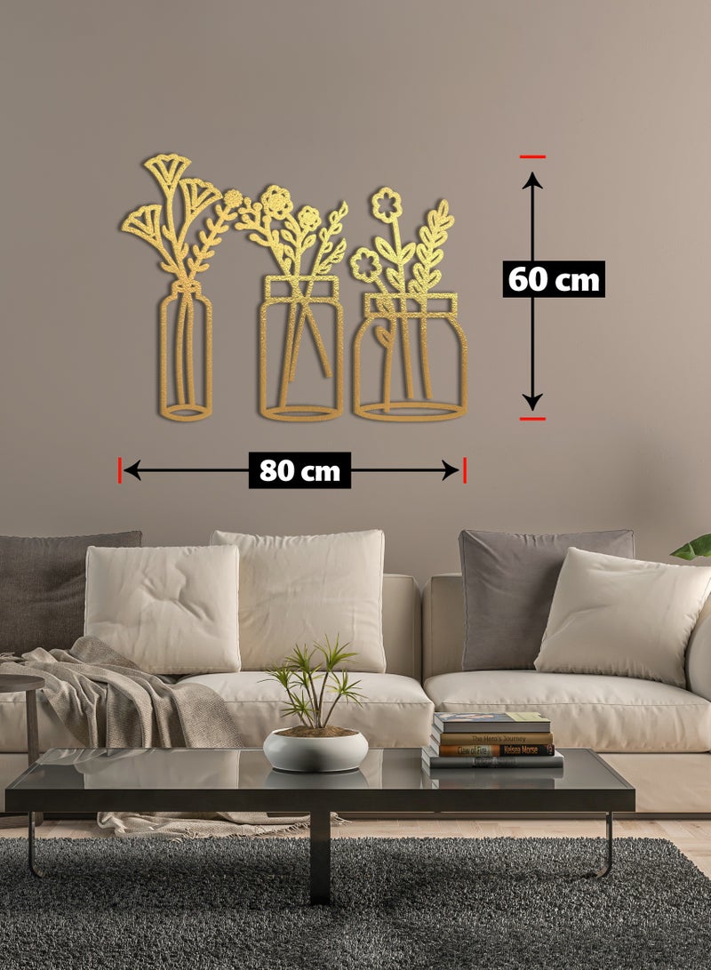 هوم جاليري أواني نباتات جدارية خشبية 60x80 أسود - Image 3