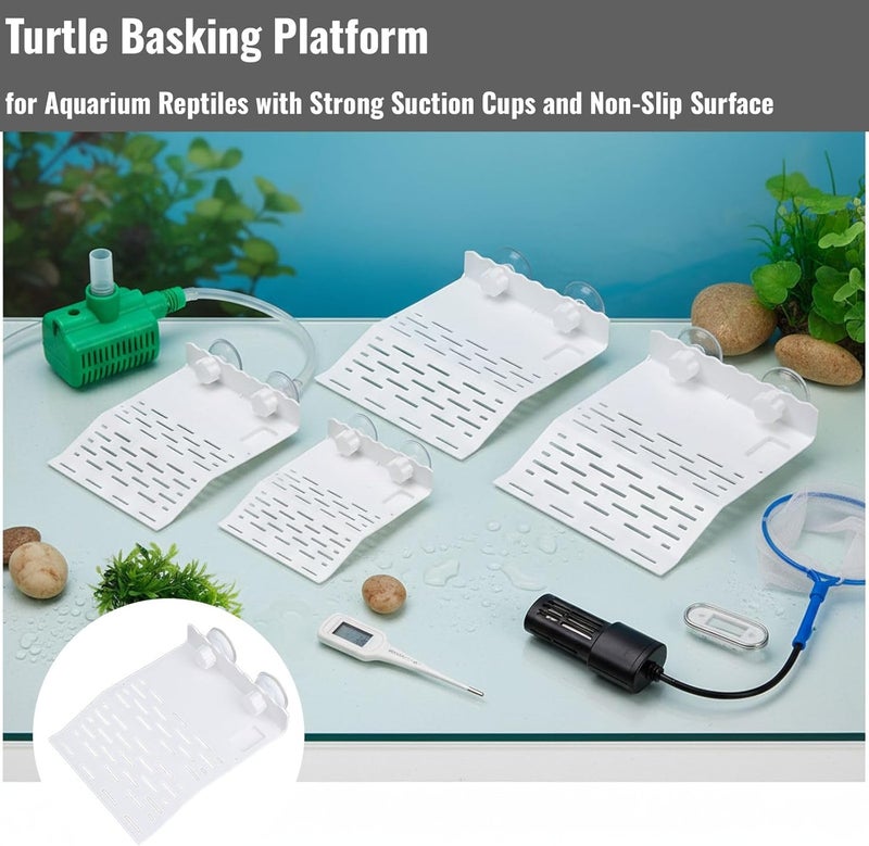 Turtle Basking Platform for Aquarium Tanks with Strong Suction Cup Mount and Non-Slip Surface - Image 2