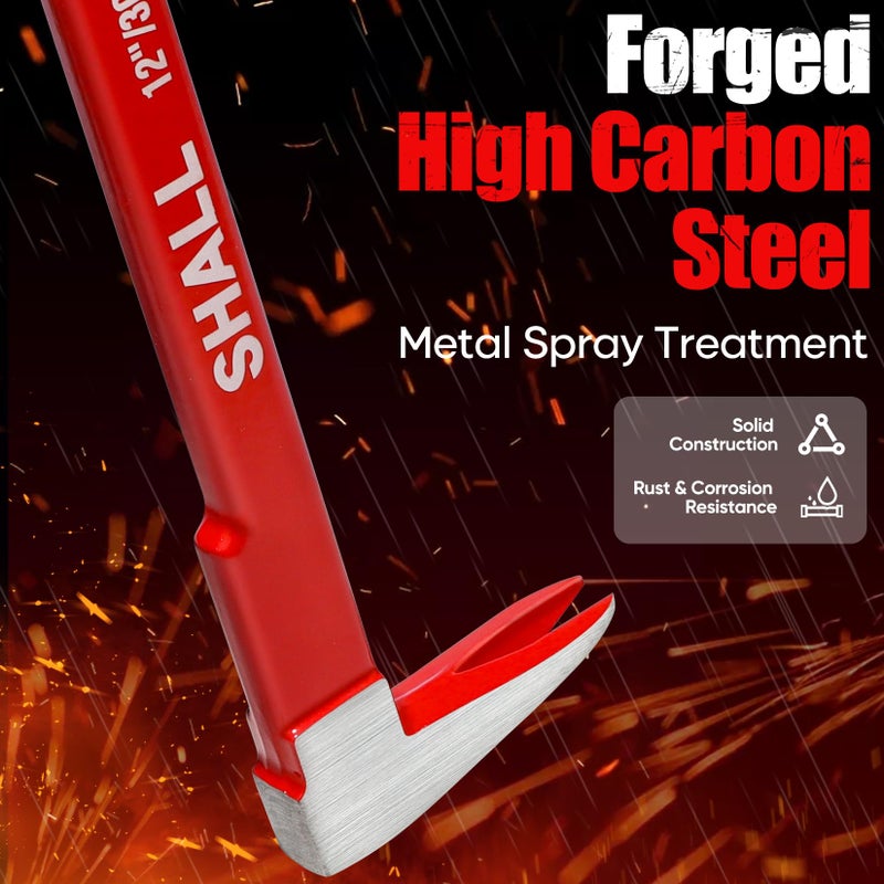 مجموعة أدوات سحب الأظافر مكونة من 3 قطع 12 10 8 - شديدة التحمل والقطط الصغيرة، شريط رفع مخلب الأداة المساعدة، شريط وندر بار من الفولاذ عالي الكربون، أداة المخل لإعادة تشكيل المنزل والأعمال الخشبية - Image 3