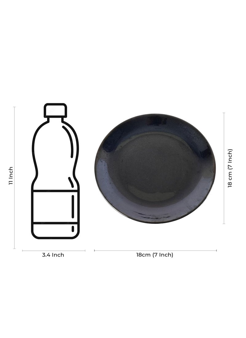 Caffeine Caffeine Ceramic Handmade Stoneware Quarter Plates Side Plates (7 inch, Set of 2, Microwave & Dishwasher Safe)  - Image 5