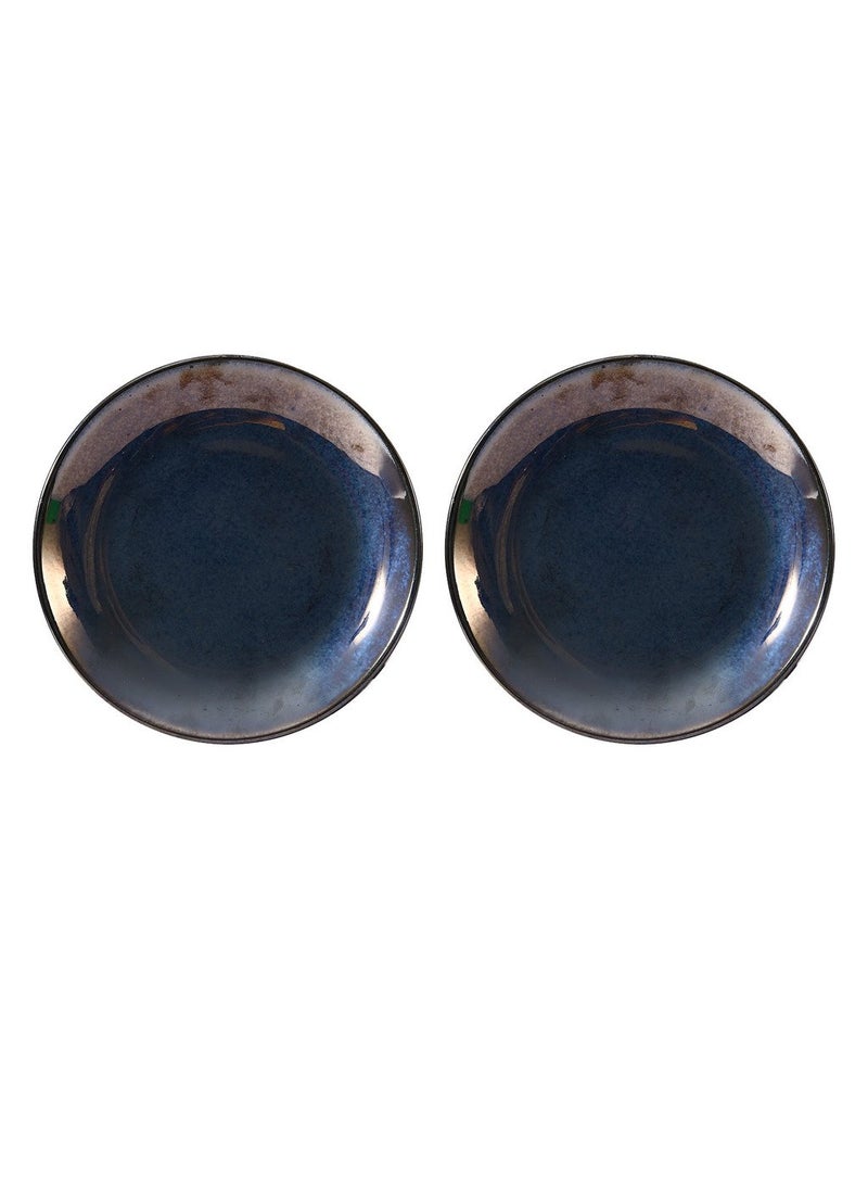 Caffeine Caffeine Ceramic Handmade Stoneware Quarter Plates Side Plates (7 inch, Set of 2, Microwave & Dishwasher Safe)  - Image 3