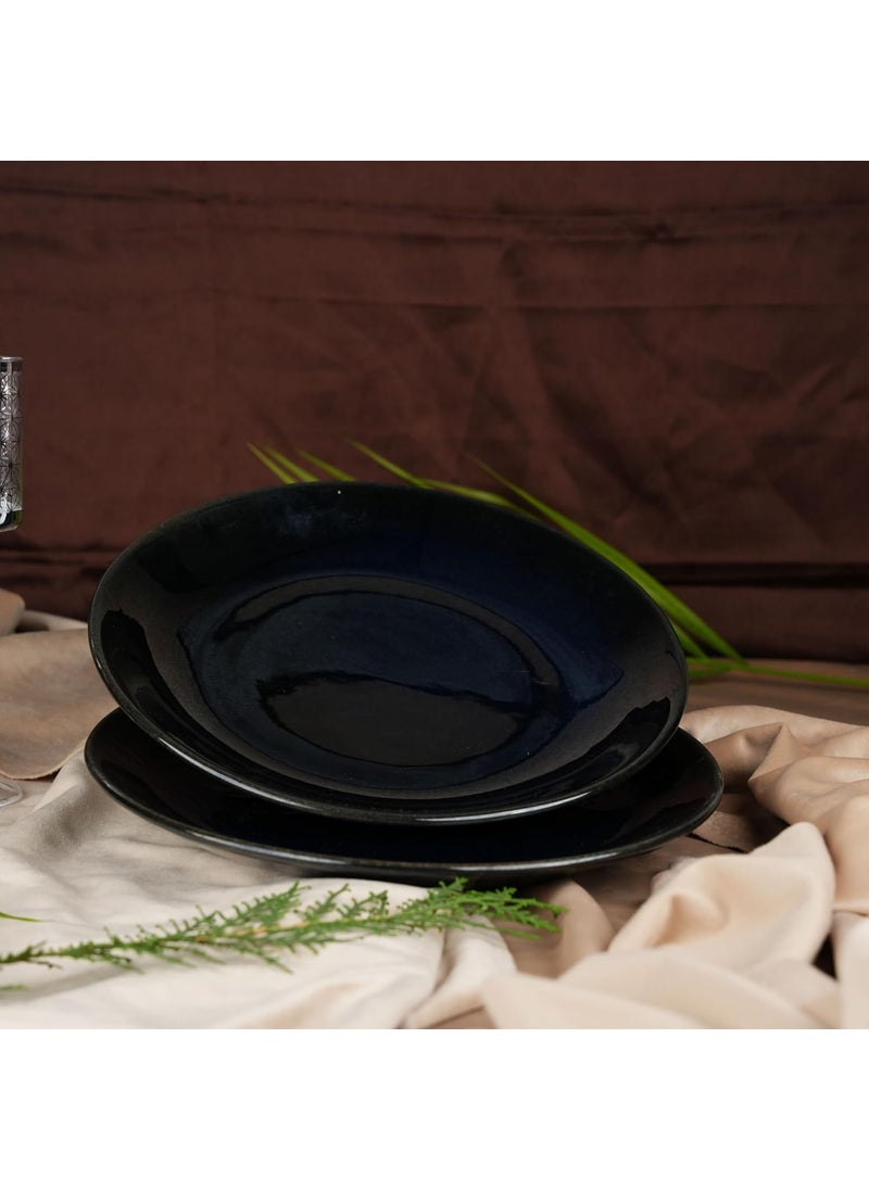 Caffeine Caffeine Ceramic Handmade Stoneware Quarter Plates Side Plates (7 inch, Set of 2, Microwave & Dishwasher Safe)  - Image 2