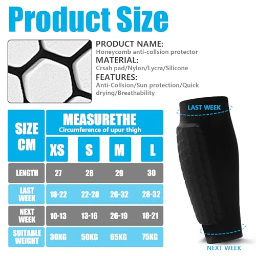 BIRDDIE Soccer Shin Guards Shin Pads for Kids Youth Adult Calf Compression Sleeve with Honeycomb Pads Support for Shin Splint Baseball Boxing Kickboxing MTB - Image 3