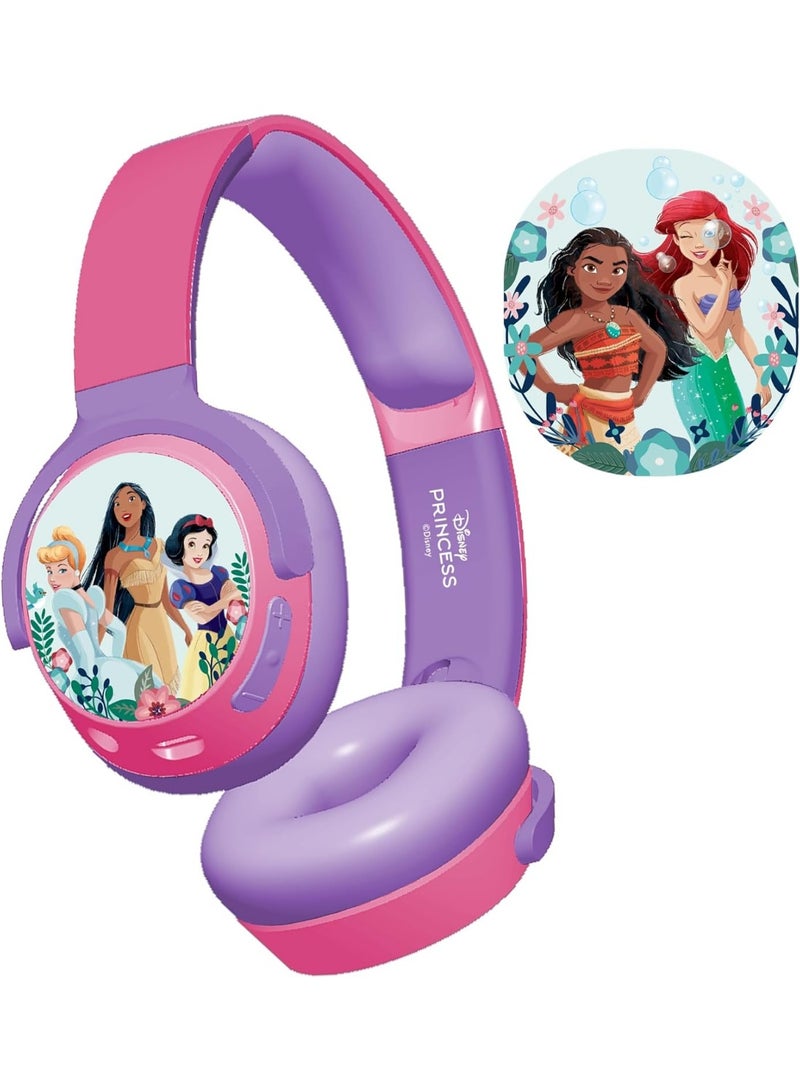 Volkano Disney Princesses Bluetooth Wireless Stereo Headphones (DY-9955-PC2) - Image 2