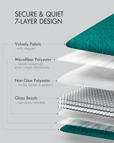 Kaisa Weighted Lap Blanket 7 lbs 41" x 53", Cozy Luxury Crystal Velvet Small Weighted Blanket for Adults, Portable Travel Weighted Blanket for Relaxation, All-Season Blanket, Machine Washable, Green - Image 4