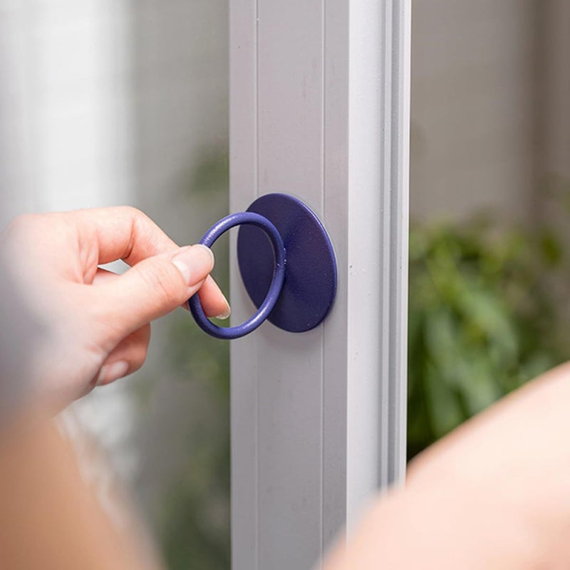 4pcs Blue Self Adhesive Cabinet Handles Round Door Pulls for Wardrobe Kitchen Drawer - Image 5