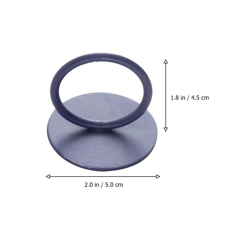 4pcs Blue Self Adhesive Cabinet Handles Round Door Pulls for Wardrobe Kitchen Drawer - Image 3