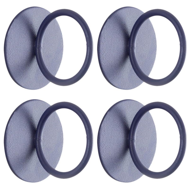 4pcs Blue Self Adhesive Cabinet Handles Round Door Pulls for Wardrobe Kitchen Drawer - Image 2