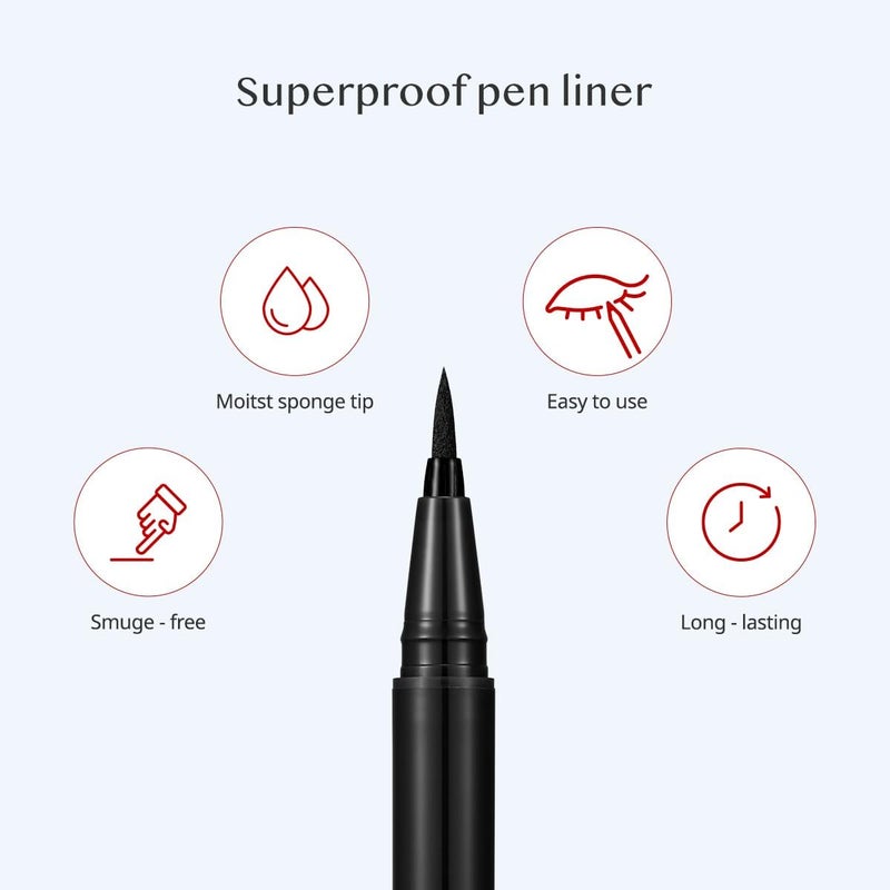 CLIO PROFESSIONAL CLIO Superproof Pen Liquid Eye Liner, Precision Tip, Long Lasting, Smudge-Resistant, High-Intensity Color (002 BROWN (NEW)) - Image 5