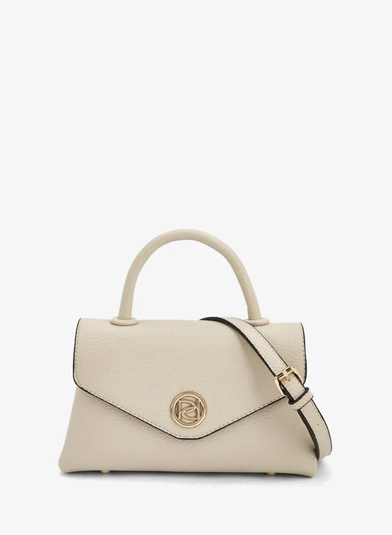بابريكا Textured Satchel Bag With Detachable Strap
