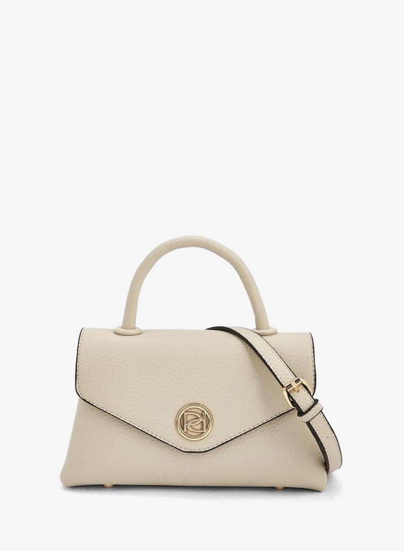 Paprika Textured Satchel Bag With Detachable Strap - Image 1