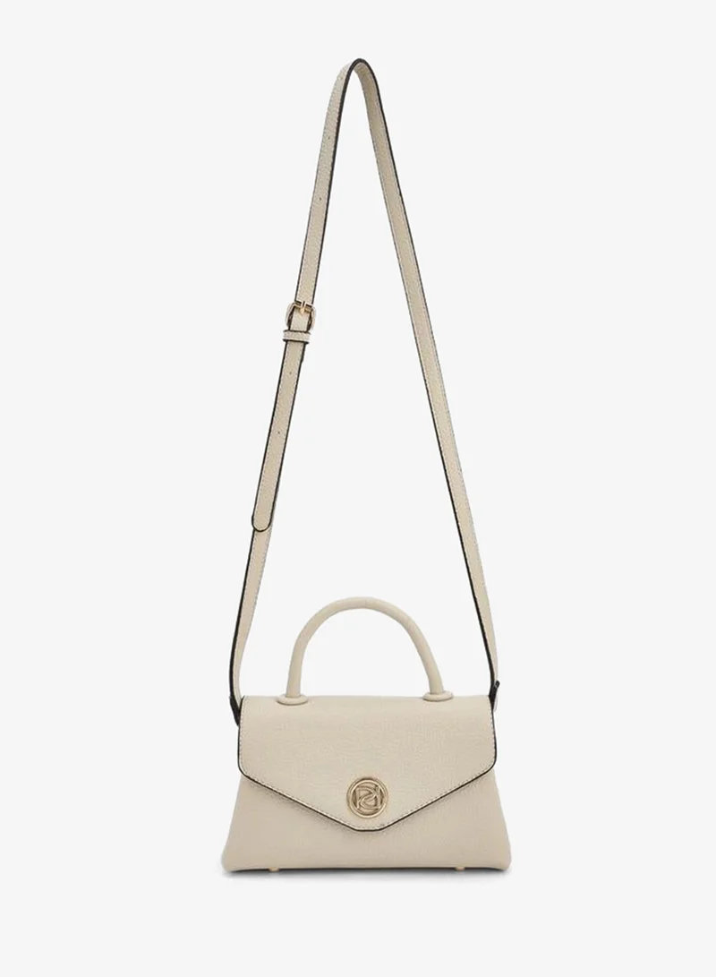بابريكا Textured Satchel Bag With Detachable Strap