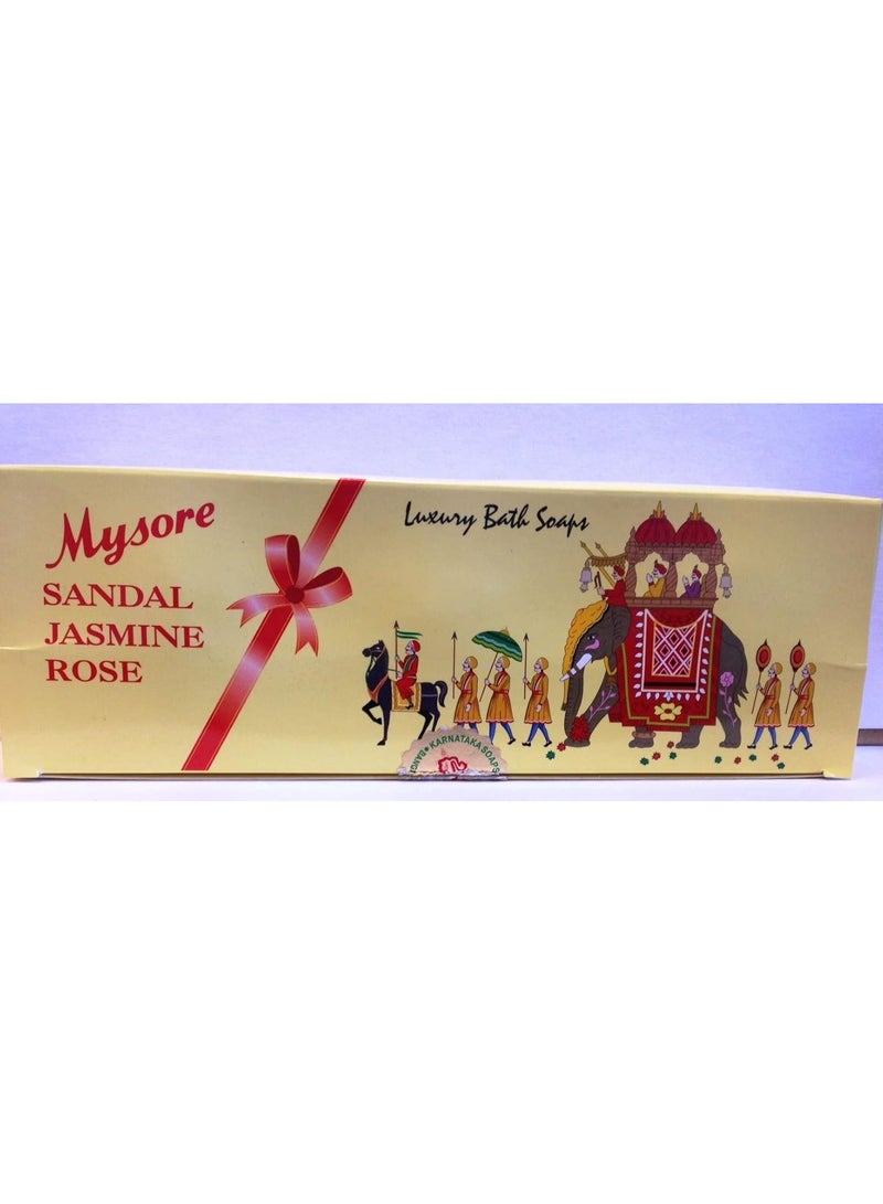 Mysore Sandal, Jasmine And Rose Soap, 900g (Pack Of 6) - Image 3