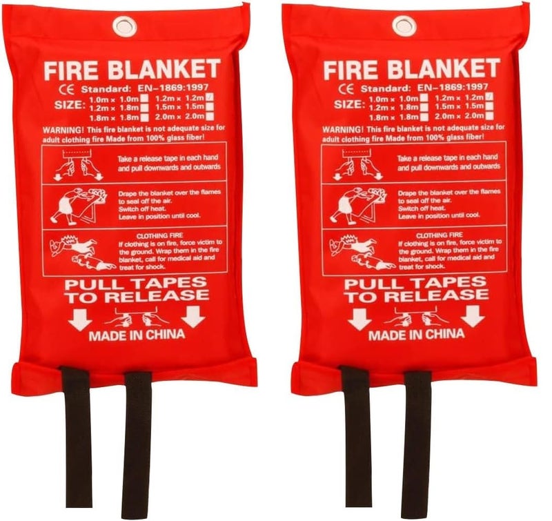 Fire Blanket 1.2m x 1.2m – Fire Safety Emergency Blanket for Kitchen, Home & Vehicle - Image 2