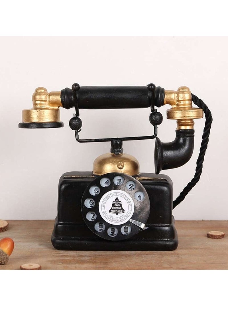 Elegant Vintage-Style Decorative Telephone – Antique Resin Rotary Phone Replica, Perfect for Home and Bar Décor, Study Room Display, Nostalgic Photography Props, and Unique Gifts for Weddings, Graduations, and Special Occasions  - Image 3