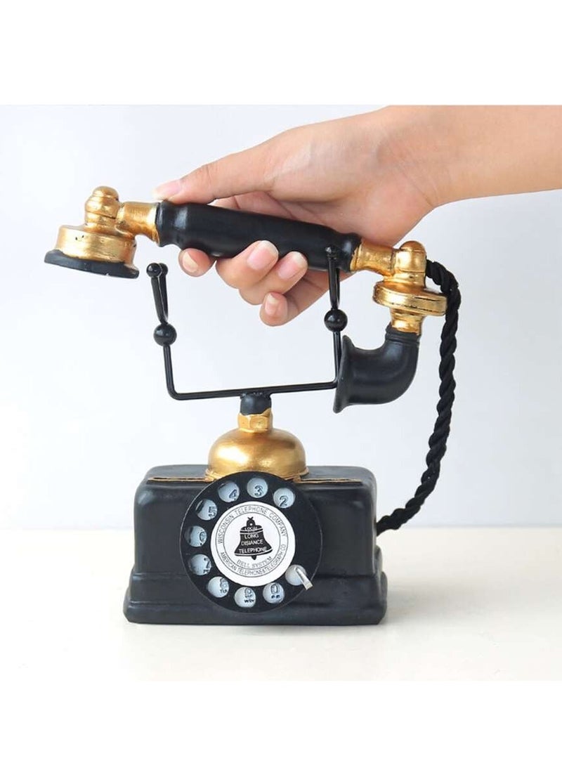 Generic Elegant Vintage-Style Decorative Telephone – Antique Resin Rotary Phone Replica, Perfect for Home and Bar Décor, Study Room Display, Nostalgic Photography Props, and Unique Gifts for Weddings, Graduations, and Special Occasions  - Image 3