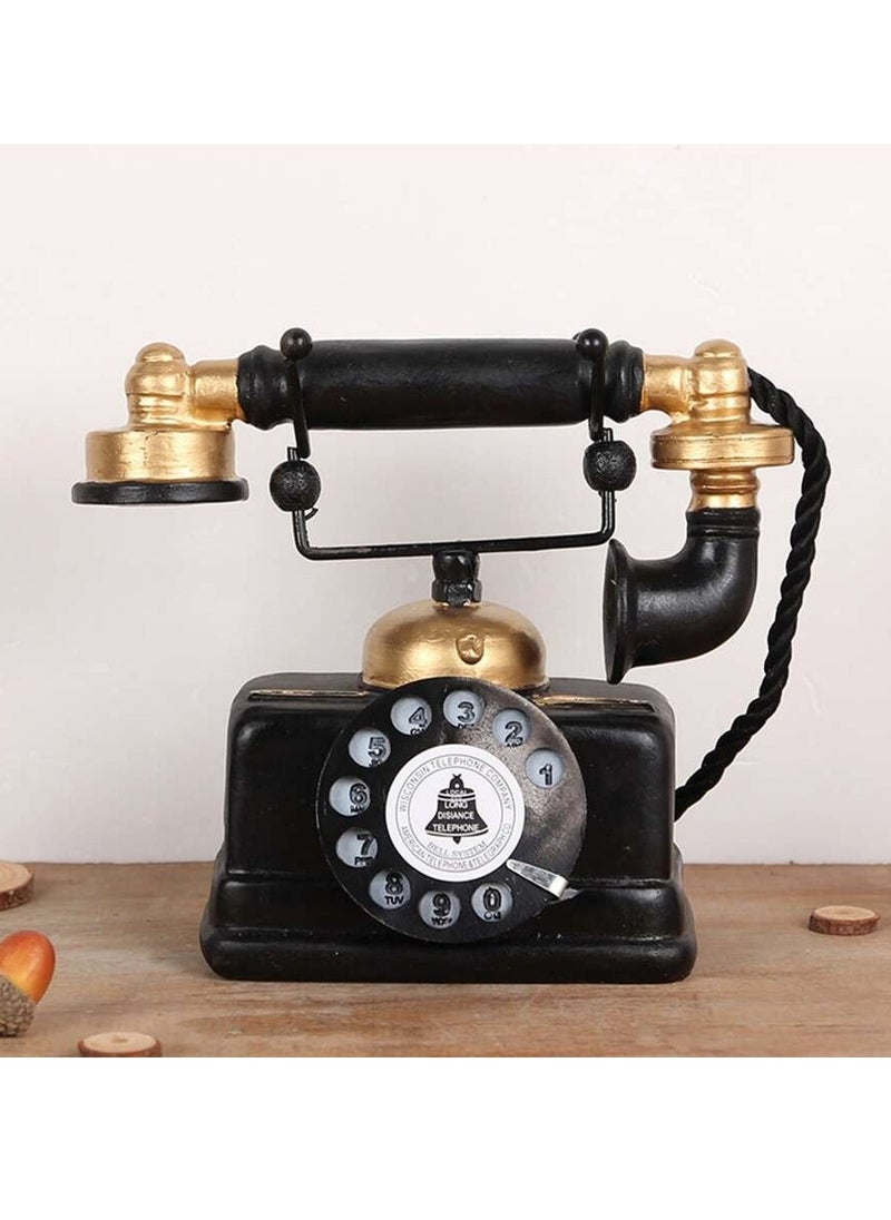 Generic Elegant Vintage-Style Decorative Telephone – Antique Resin Rotary Phone Replica, Perfect for Home and Bar Décor, Study Room Display, Nostalgic Photography Props, and Unique Gifts for Weddings, Graduations, and Special Occasions  - Image 2