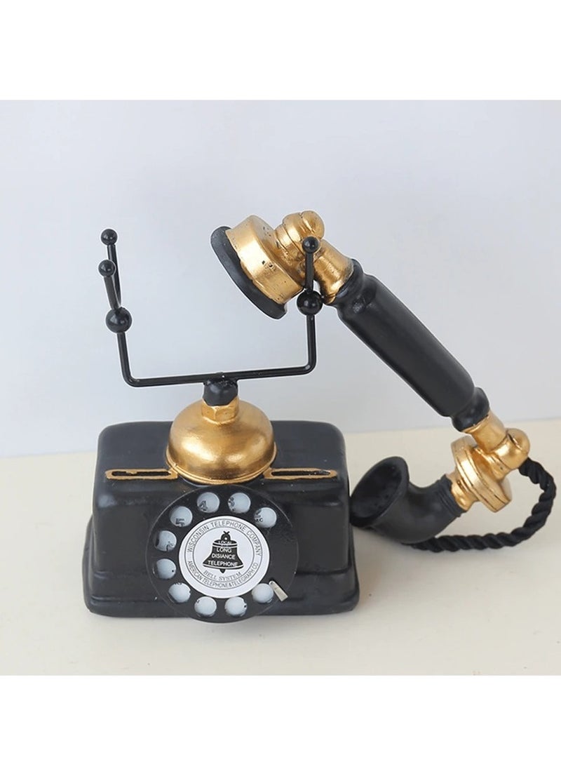 Generic Elegant Vintage-Style Decorative Telephone – Antique Resin Rotary Phone Replica, Perfect for Home and Bar Décor, Study Room Display, Nostalgic Photography Props, and Unique Gifts for Weddings, Graduations, and Special Occasions  - Image 4