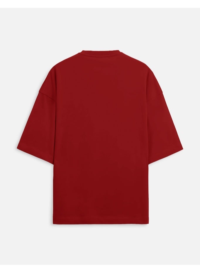 Shuyukh Unisex Heavyweight Oversized Terry T-Shirt 260 GSM Cotton Blend Drop Shoulder Loose Fit - Image 2