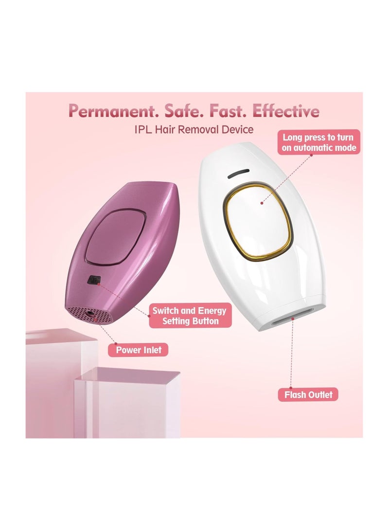 أكاليكس مجموعة إزالة الشعر بالليزر Clear Skin Silky DIY Handset – جهاز إزالة الشعر بتقنية IPL غير مؤلم وطويل الأمد للوجه والجسم - Image 2