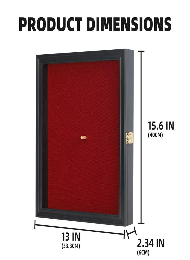 DisplayGifts 15.75 X 13.25 Drum Stick Display Case Frame 98% UV Protection Drumsticks Wall Mount Display Stand Black Finish Frame - Image 3