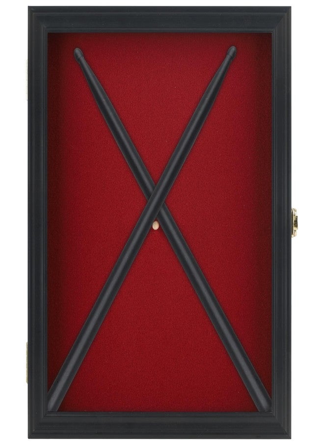 DisplayGifts 15.75 X 13.25 Drum Stick Display Case Frame 98% UV Protection Drumsticks Wall Mount Display Stand Black Finish Frame - Image 4