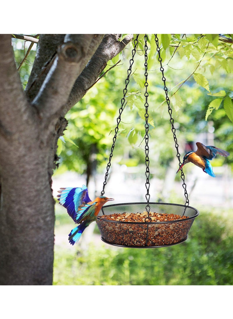Generic - Metal Mesh Hanging Bird Feeder Tray, 1 Pack Black Platform Feeders for Outdoor Garden Decoration, Perfect for Attracting Birds in Backyard - Image 1