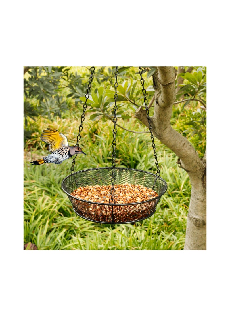 Generic - Metal Mesh Hanging Bird Feeder Tray, 1 Pack Black Platform Feeders for Outdoor Garden Decoration, Perfect for Attracting Birds in Backyard - Image 1