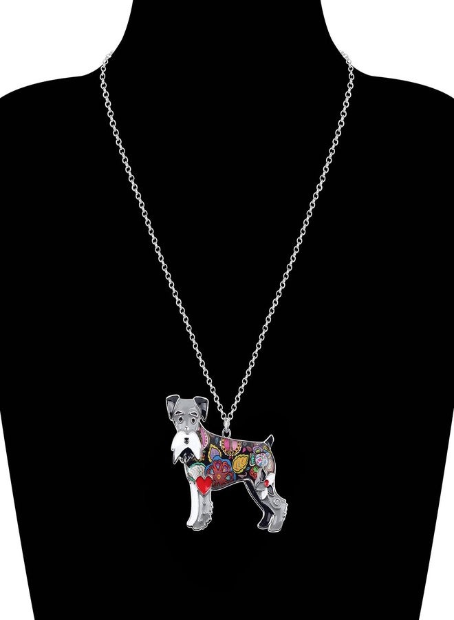 بونسني قلادة BONSNY Signature DOG من مجموعة Love Pets، بتصميم "SILVER" المميز، على شكل كلب شناوزر. - Image 2