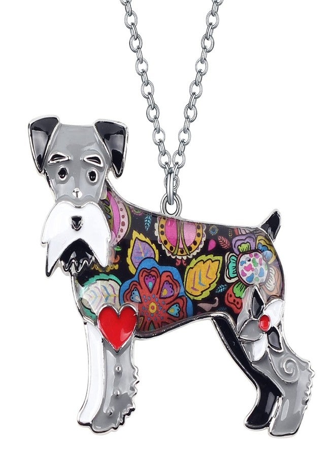 بونسني قلادة BONSNY Signature DOG من مجموعة Love Pets، بتصميم "SILVER" المميز، على شكل كلب شناوزر. - Image 1