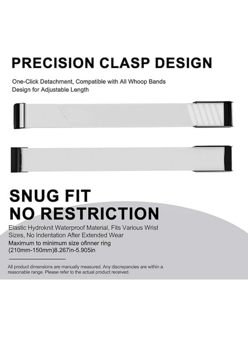 Aookay Wristband - Replacement Fast-Drying Nylon Band Compatible with WHOOP 4.0 - Stylish & Affordable Replacement Strap - Breathable Band Strap Including U Shape Connector (Light Gray) - Image 3