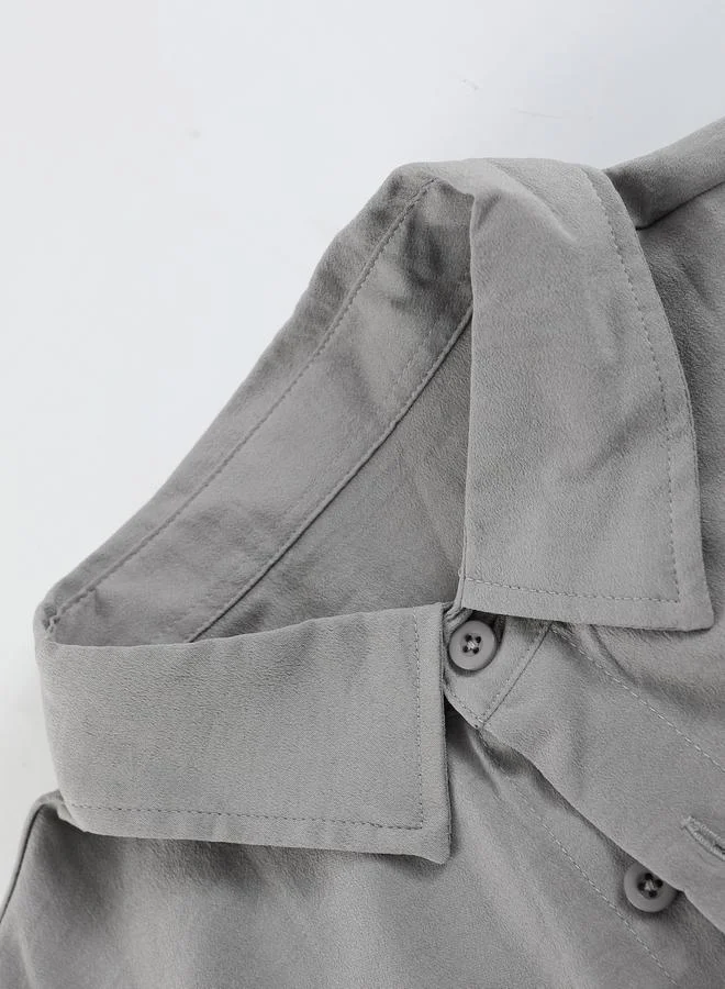 Take Two Take Two Solid Pocket Detail Shirt and Shorts Co-Ords
