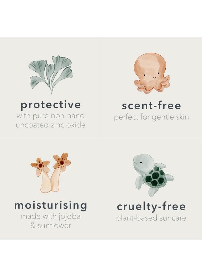Baie Botanique - Soleil Bébé Organic Nontoxic Mineral Baby Sunscreen Spf 50 Sunflower & Jojoba Unscented Natural Vegan No White Cast Reef Safe Uva/Uvb 110G - Image 1