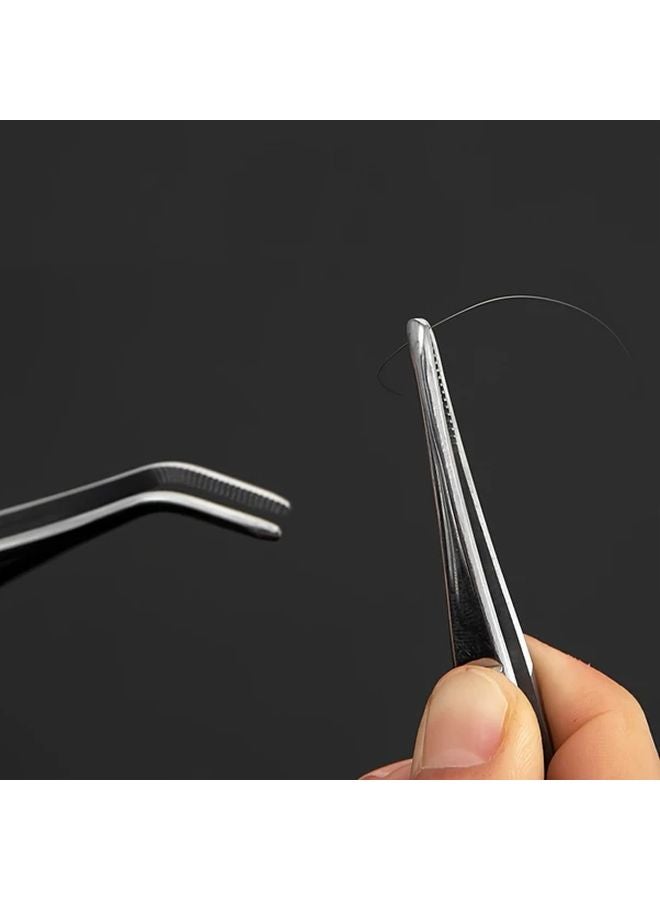 7 09 Inch Curved Stainless Steel Precision Tweezers With Extended Thickened Tips Non Slip Grip Ideal For DIY Home Repairs - Image 5
