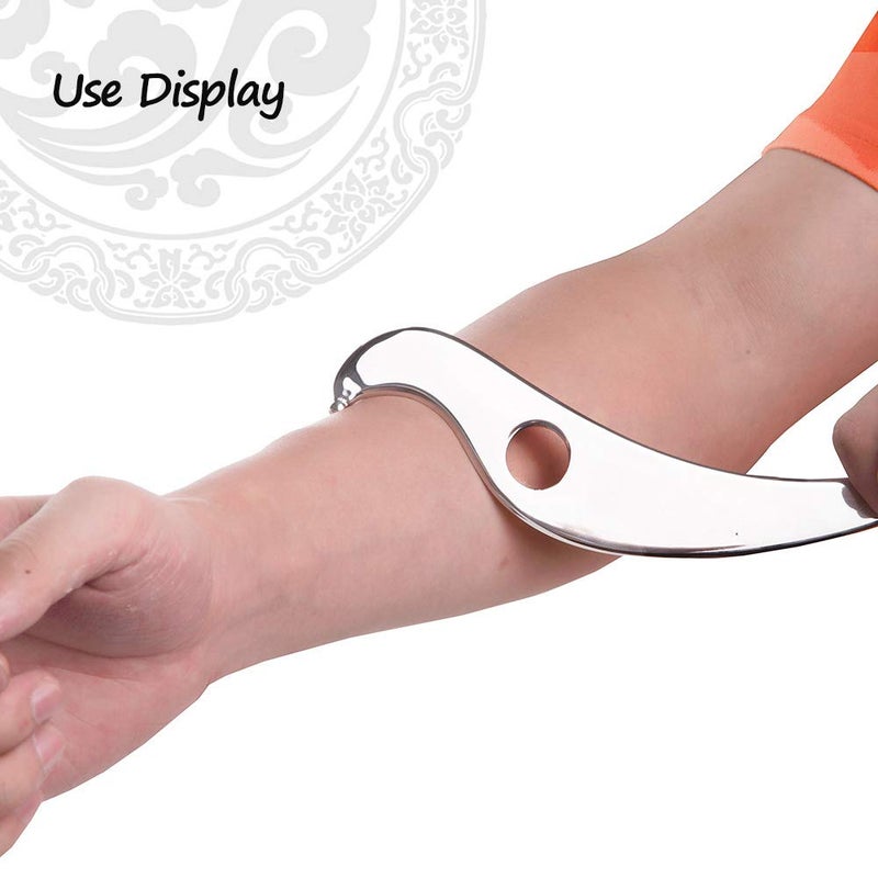 Allshow Gua Sha Tool - Medical Grade Stainless Steel Scraping Massage Tool, IASTM Tool for Relaxing Soft Tissue, Reduce Head, Neck, Back Pain - Image 3