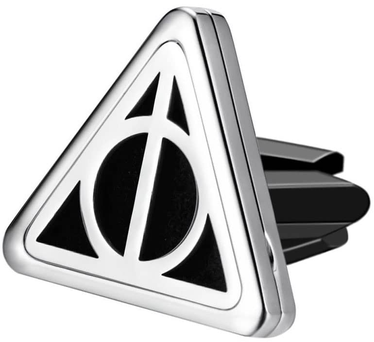 mEssentials Wild Essentials Potter Hallows Essential Oil Car Vent Diffuser Stainless Steel Locket Pendant with 8 Color Refill Pads Customizable Color Changing Air Freshener for Aromatherapy