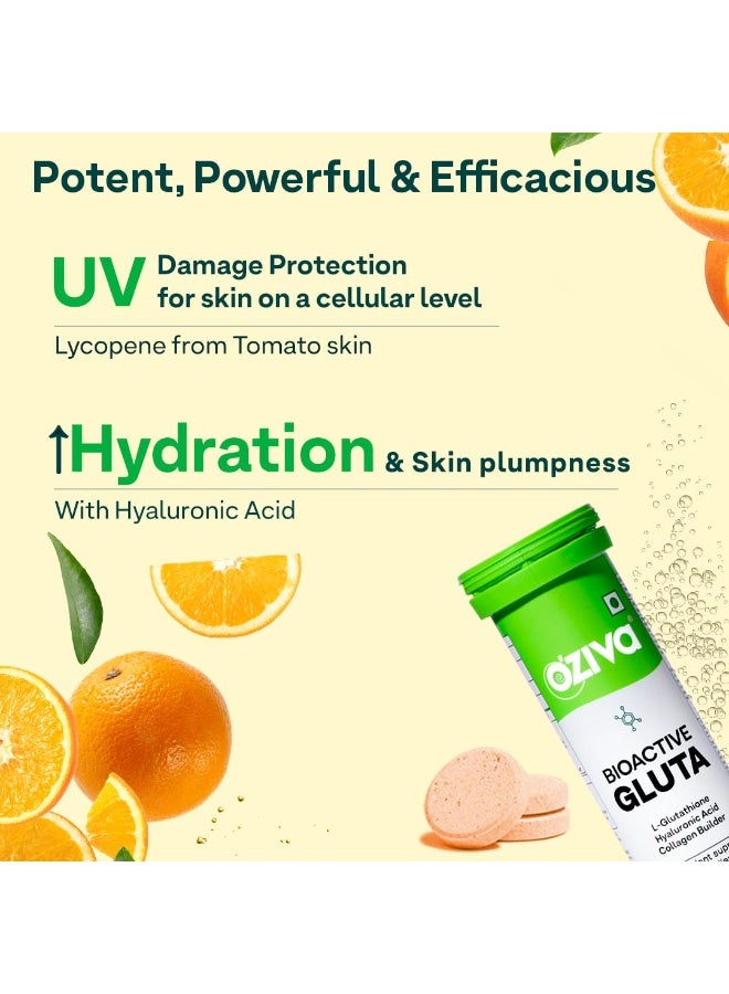 OZiva Bioactive Glutathione Tablets for Radiant Skin - 15 Effervescent Tablets | L-Glutathione, Lycopene, Vitamin C for Skin Glow & Anti-Pigmentation|Orange - Image 4