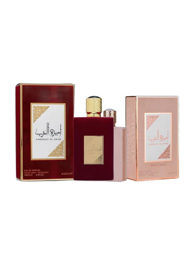 Lattafa Ameerat Al Arab EDP 100ml & Ameerat Al Arab Prive Rose EDP 100 ml combo - Image 1
