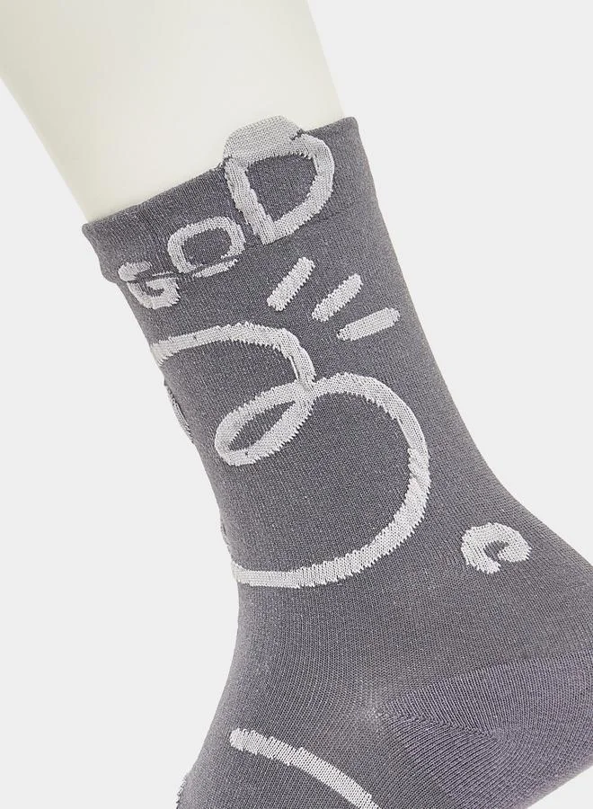 Styli Pack of 2 - Graphic Pattern Socks