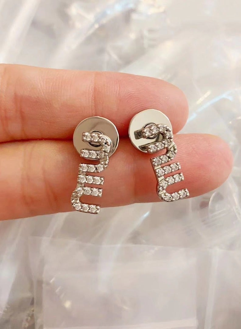 مياو مياو أقراط معدنية - فضية - Image 2