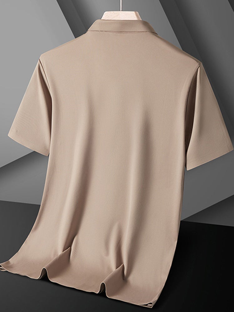 Men's Quick Dry T Shirt Breathable Athletic Workout Shirt Sport Short Sleeve Top - Image 2