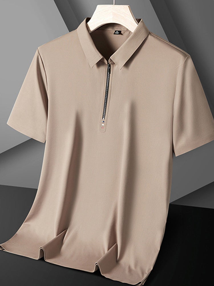 Men's Quick Dry T Shirt Breathable Athletic Workout Shirt Sport Short Sleeve Top - Image 1