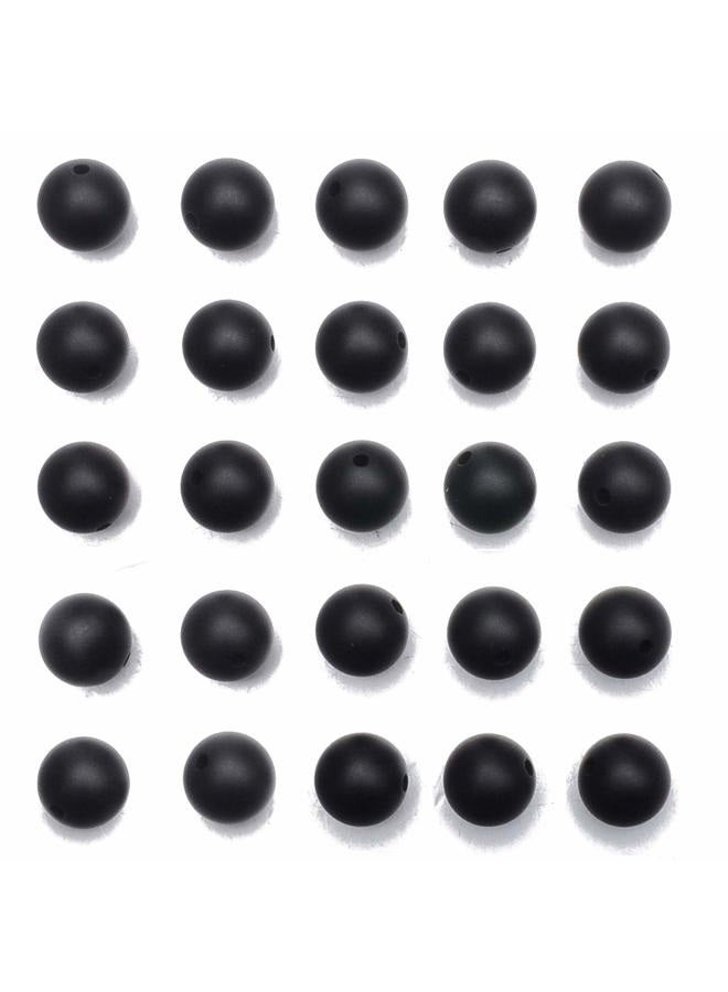 NCB Black Matte Onyx Beads 100pcs 6mm Round Gemstone Beads Spacer Charm Beads Natural Stone Loose Beads for Bracelet Necklace Jewelry Making 4mm 6mm 8mm 10mm (Matte Black Onyx, 6mm 100pcs) - Image 1