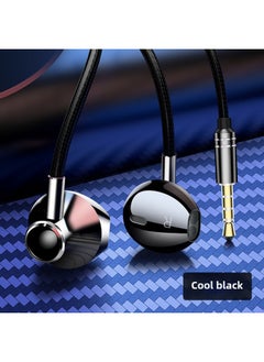 Generic BNR Headphones Are Suitable For Huawei Eight Nuclear High-quality Apple Wire-controlled Gaming Computer Mobile Phone Earplugs-Color:S6 Ultimate Edition [Cool Black] Eight Nuclear Subwoofer  - Image 1