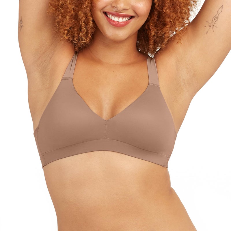 SPANX Smooth Bra-Llelujah! Lightly Lined Bralette - Wire-Free - Comfortable Support - Wireless Bra - Dig-Free Straps - Cafe Au Lait - Large - Image 1