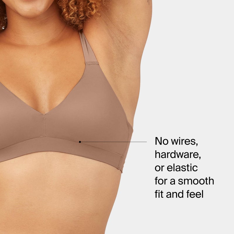 SPANX Smooth Bra-Llelujah! Lightly Lined Bralette - Wire-Free - Comfortable Support - Wireless Bra - Dig-Free Straps - Cafe Au Lait - Large - Image 3