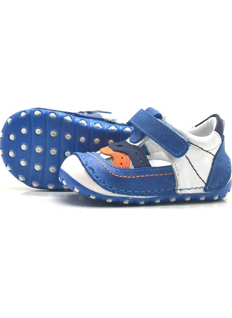 Leather Blue Velcro Baby Boy First Step Shoes - pzsku/Z34ACD745A6429A8929B1Z/45/_/1728061499/93a2bfa7-8c98-440b-85f1-33b532546f62