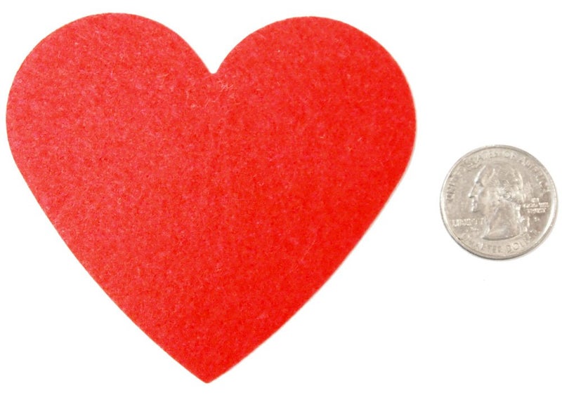 Playfully Ever After 3 Inch Red 22pc Stiff Felt Hearts - Image 2