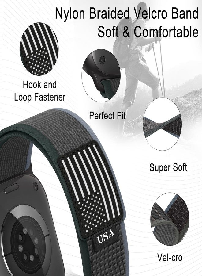 سوار Trail Loop - متوافق مع سوار Apple Watch Ultra 2/Ultra Bands 49 مم 45 مم 44 مم للرجال والنساء، حزام رياضي مضفر مرن منسوج لـ iWatch Ultra 2، iWatch Ultra Series 10 46 مم SE/9/8/7/6/5/4 - Image 2